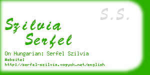 szilvia serfel business card